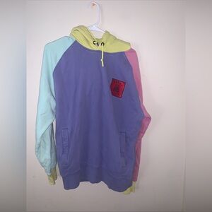 Teddy Fresh Pastel Colorblock Hoodie Size Medium